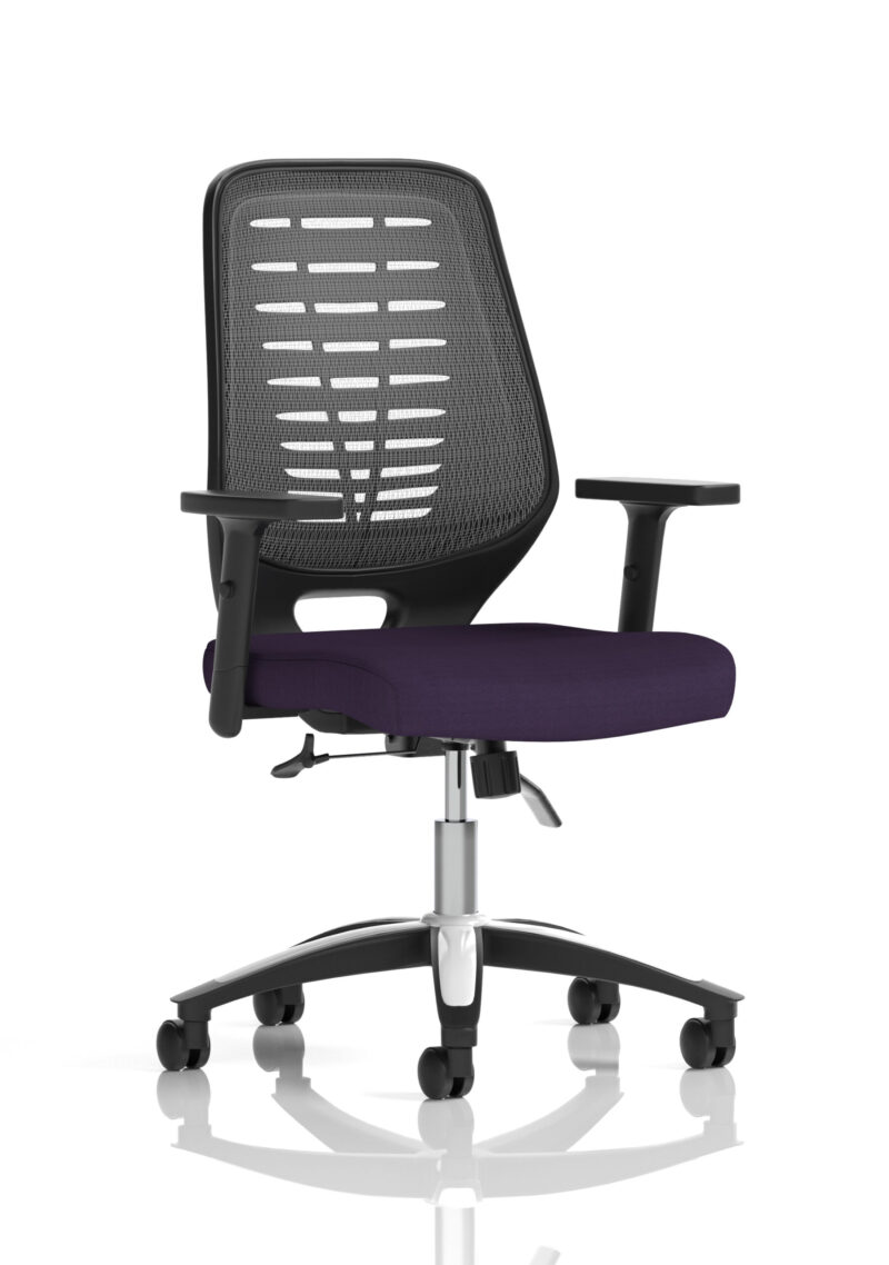 Croft Medium Mesh Back Task Operator Office Chair with Arms - Image 43