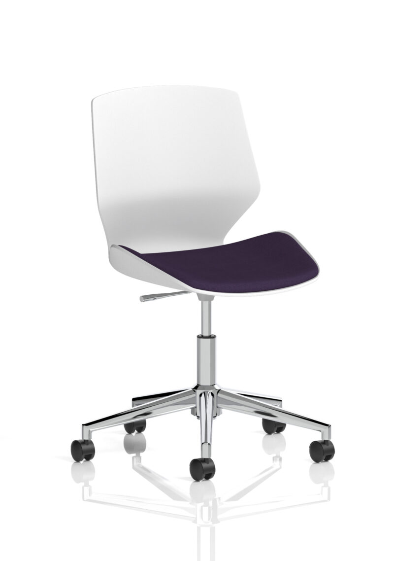Logic 5 Star Base White Frame Fabric Visitor Chair - Image 16