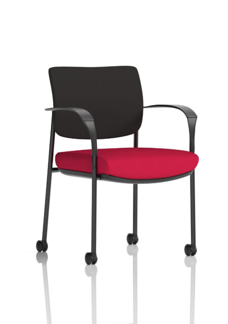 Scout Deluxe Medium Back Visitor Office Chair with Arms with Castors
