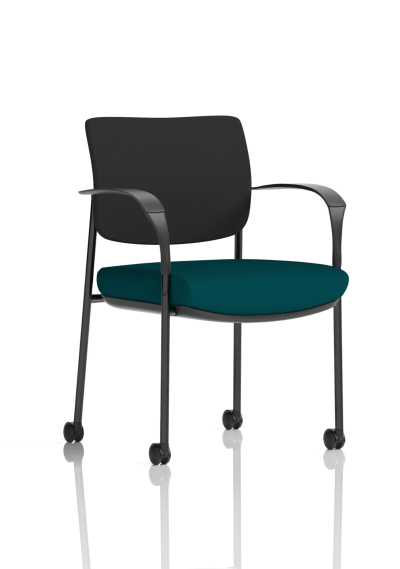 Scout Deluxe Medium Back Visitor Office Chair with Arms with Castors - Image 3