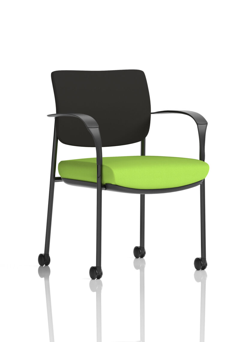 Scout Deluxe Medium Back Visitor Office Chair with Arms with Castors - Image 4
