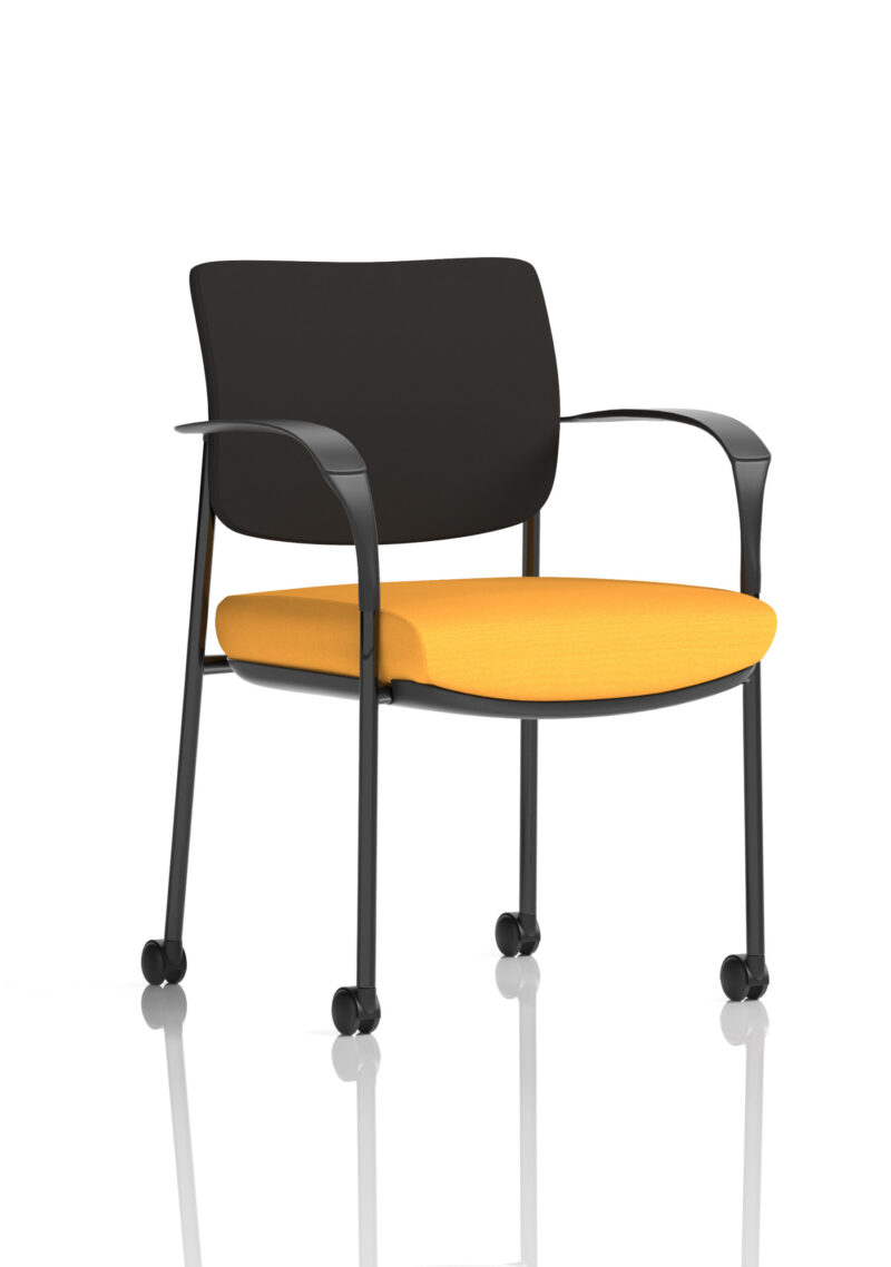 Scout Deluxe Medium Back Visitor Office Chair with Arms with Castors - Image 5