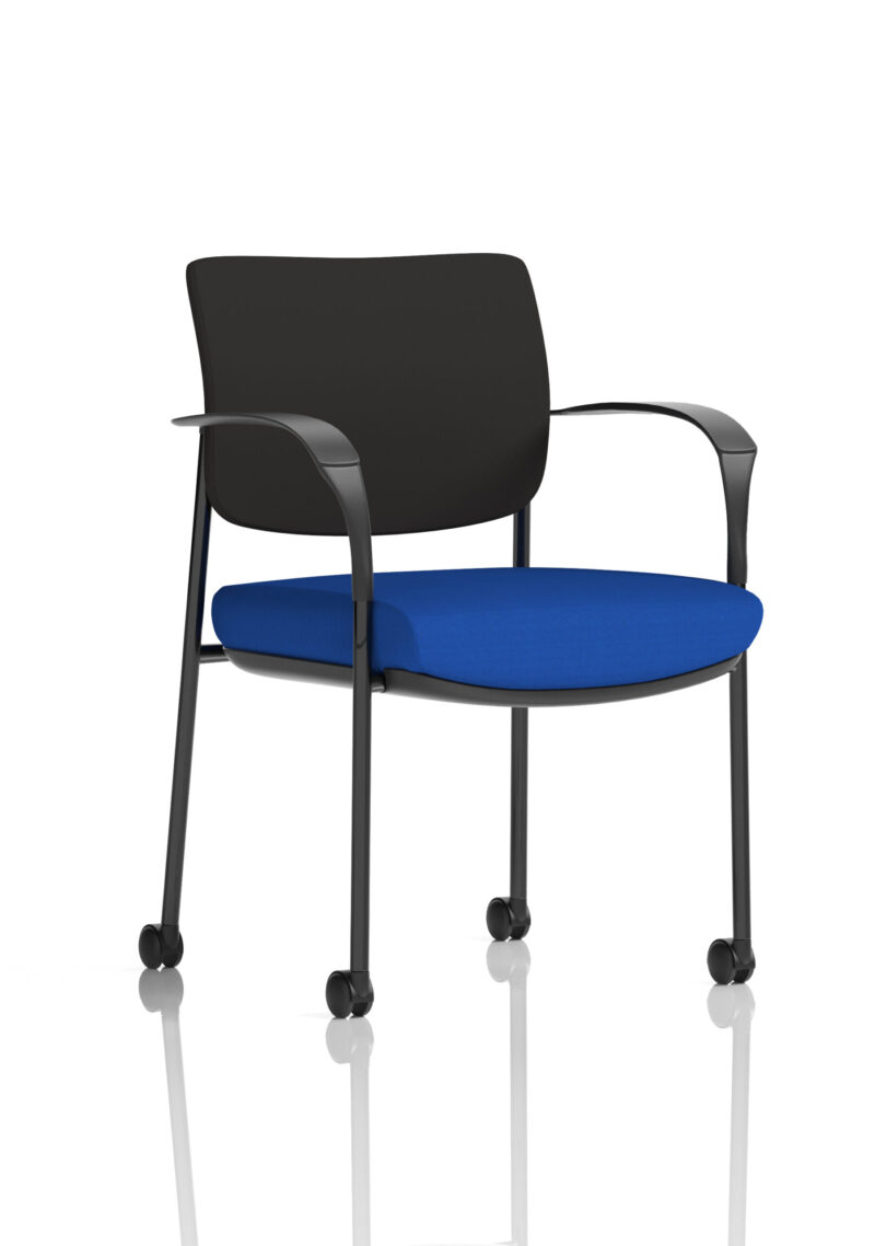 Scout Deluxe Medium Back Visitor Office Chair with Arms with Castors - Image 6