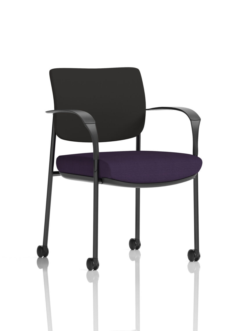 Scout Deluxe Medium Back Visitor Office Chair with Arms with Castors - Image 8