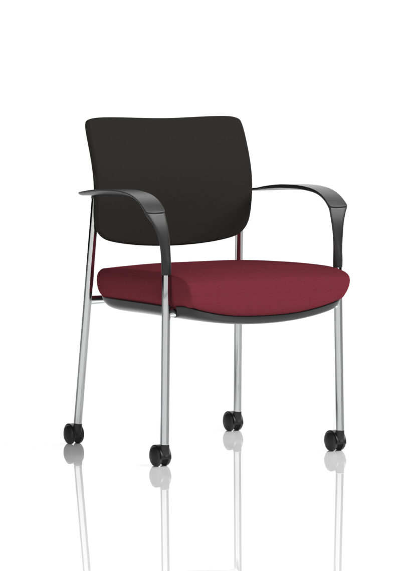 Scout Deluxe Medium Back Visitor Office Chair with Arms with Castors - Image 10