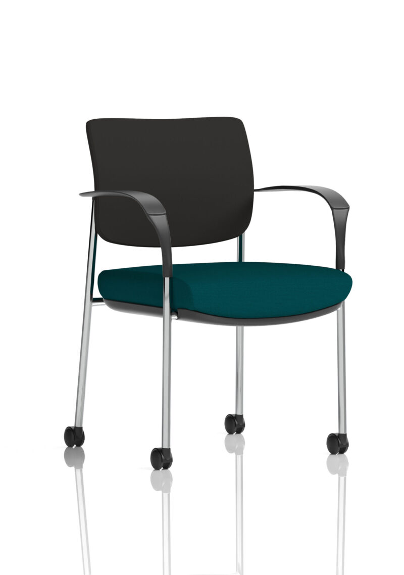 Scout Deluxe Medium Back Visitor Office Chair with Arms with Castors - Image 11