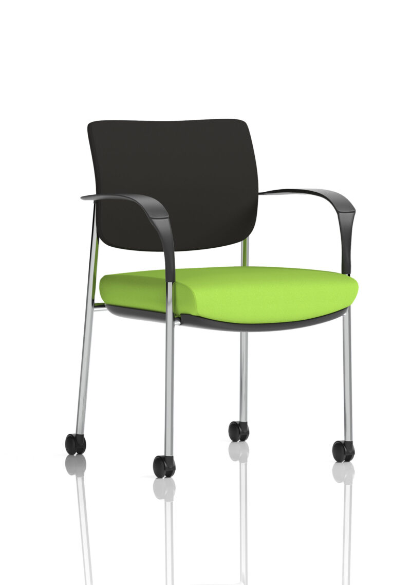 Scout Deluxe Medium Back Visitor Office Chair with Arms with Castors - Image 12