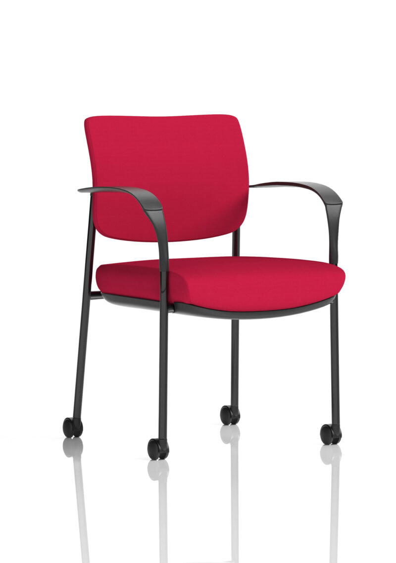 Scout Deluxe Medium Back Visitor Office Chair with Arms with Castors - Image 17