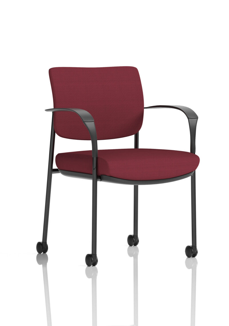 Scout Deluxe Medium Back Visitor Office Chair with Arms with Castors - Image 18