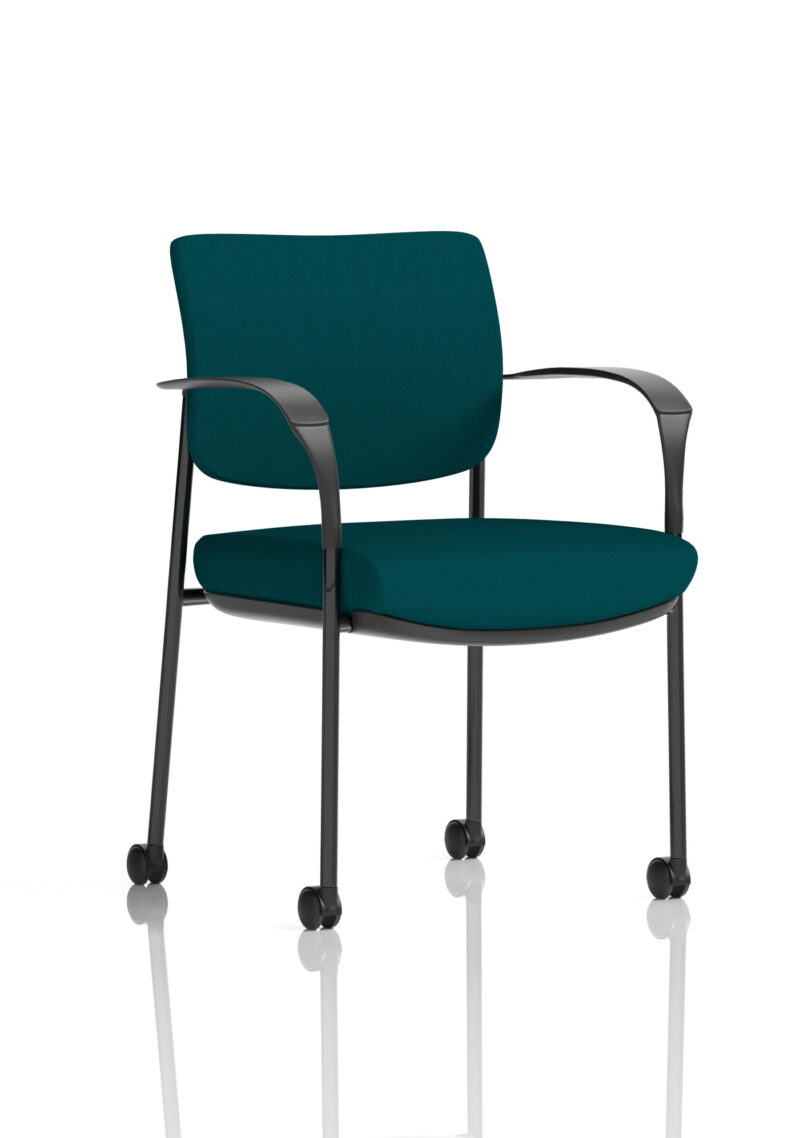 Scout Deluxe Medium Back Visitor Office Chair with Arms with Castors - Image 19