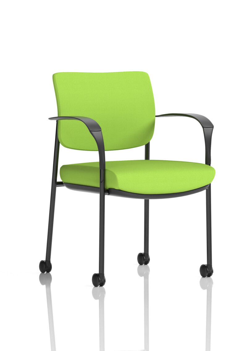 Scout Deluxe Medium Back Visitor Office Chair with Arms with Castors - Image 20