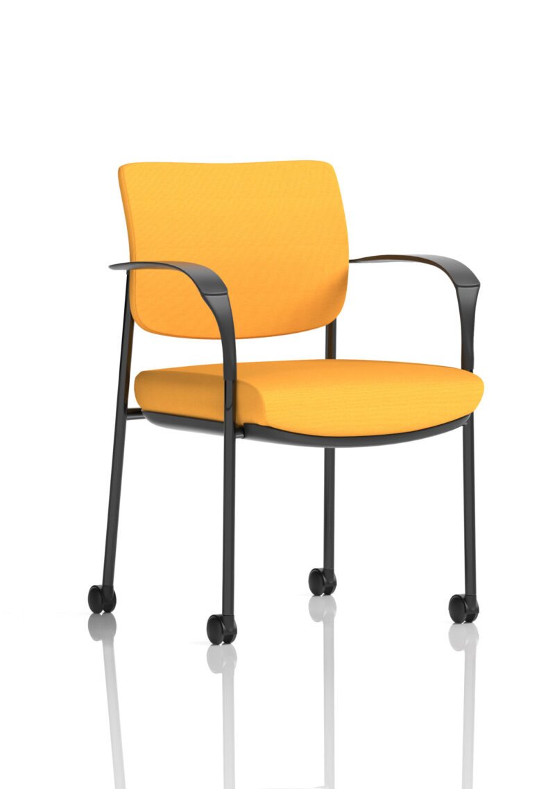 Scout Deluxe Medium Back Visitor Office Chair with Arms with Castors - Image 21