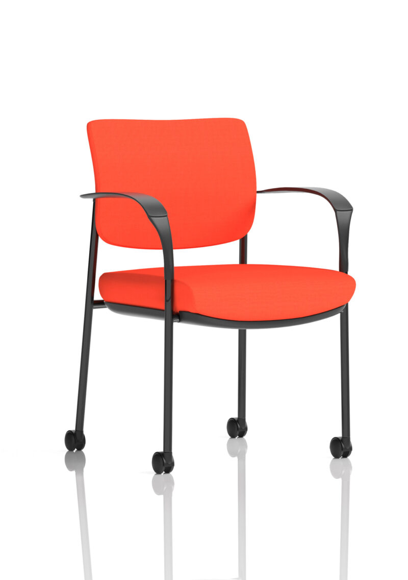 Scout Deluxe Medium Back Visitor Office Chair with Arms with Castors - Image 23
