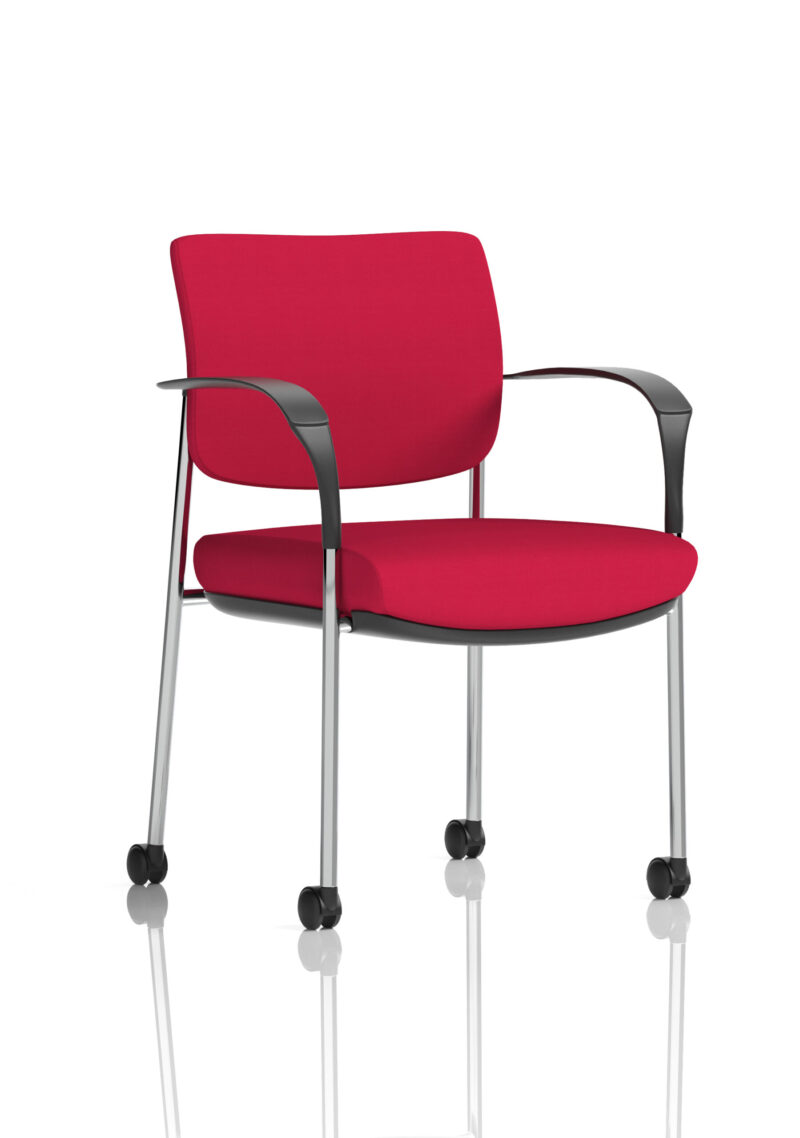 Scout Deluxe Medium Back Visitor Office Chair with Arms with Castors - Image 25