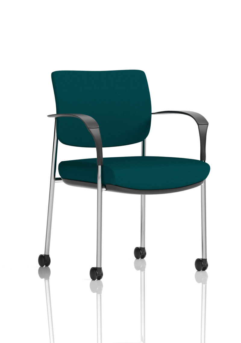 Scout Deluxe Medium Back Visitor Office Chair with Arms with Castors - Image 27