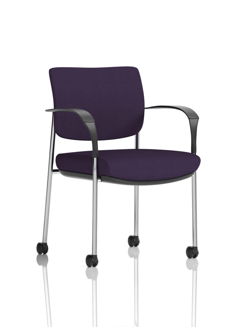 Scout Deluxe Medium Back Visitor Office Chair with Arms with Castors - Image 32