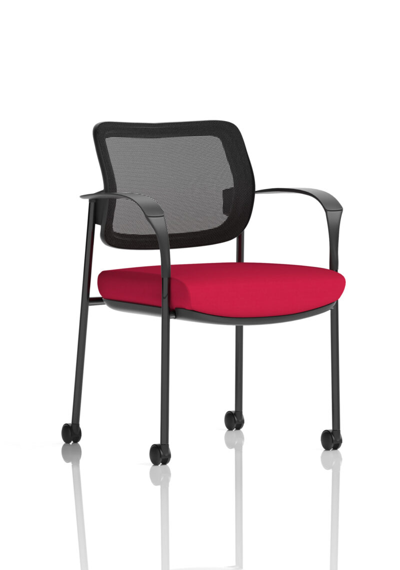 Scout Deluxe Medium Back Visitor Office Chair with Arms with Castors - Image 33