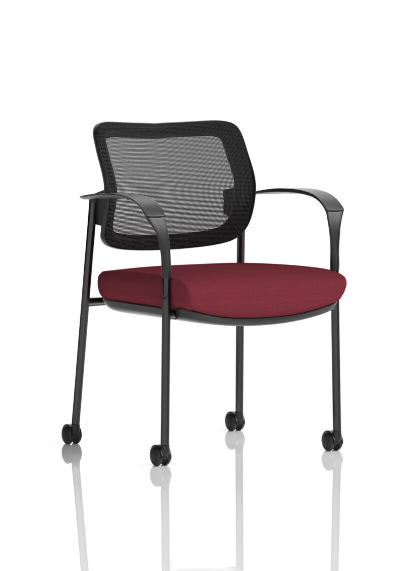 Scout Deluxe Medium Back Visitor Office Chair with Arms with Castors - Image 34