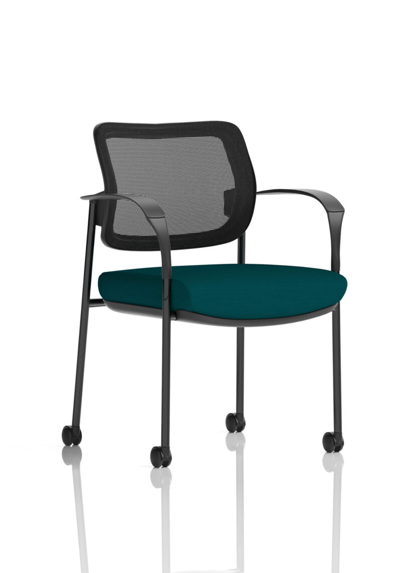 Scout Deluxe Medium Back Visitor Office Chair with Arms with Castors - Image 35