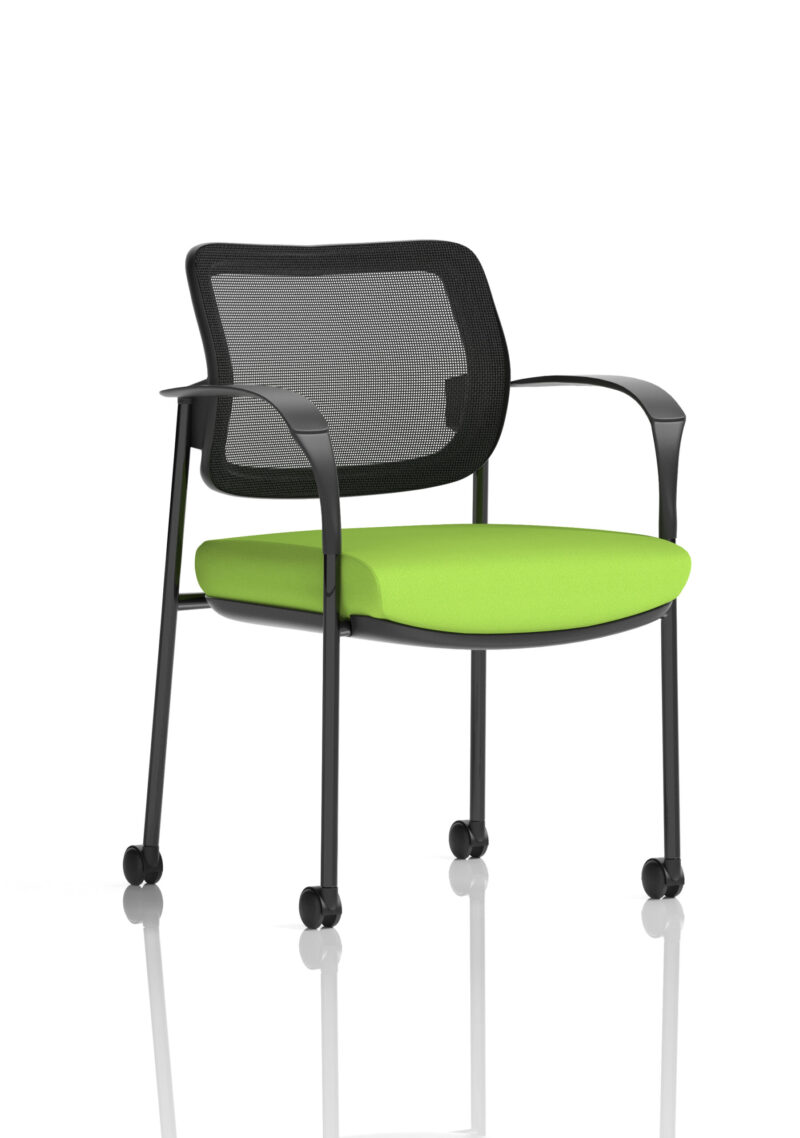 Scout Deluxe Medium Back Visitor Office Chair with Arms with Castors - Image 36