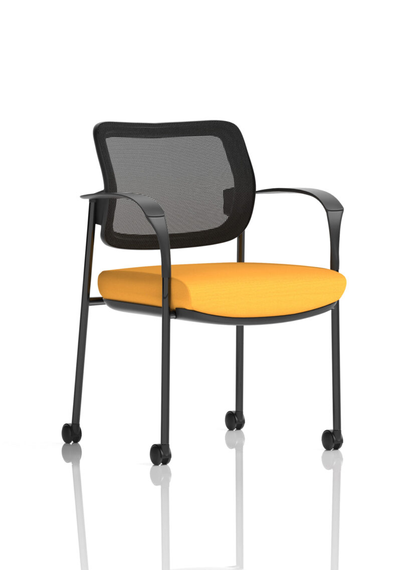 Scout Deluxe Medium Back Visitor Office Chair with Arms with Castors - Image 37