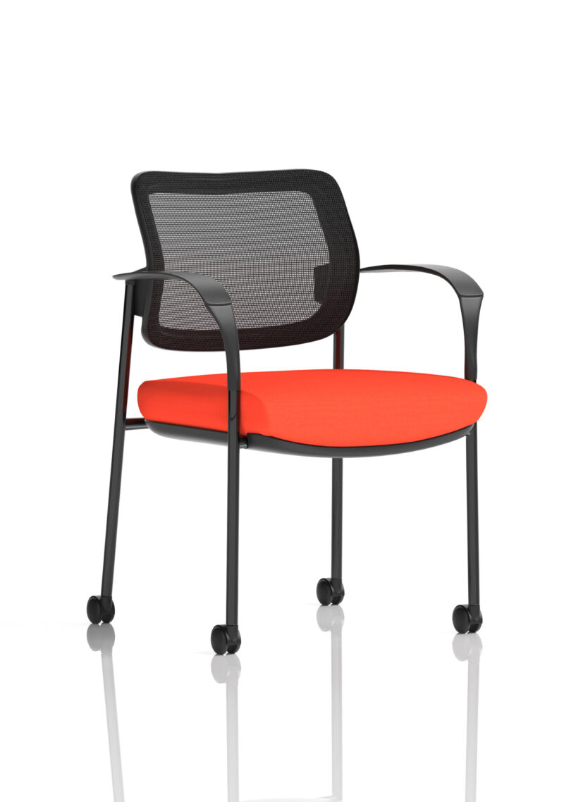 Scout Deluxe Medium Back Visitor Office Chair with Arms with Castors - Image 39