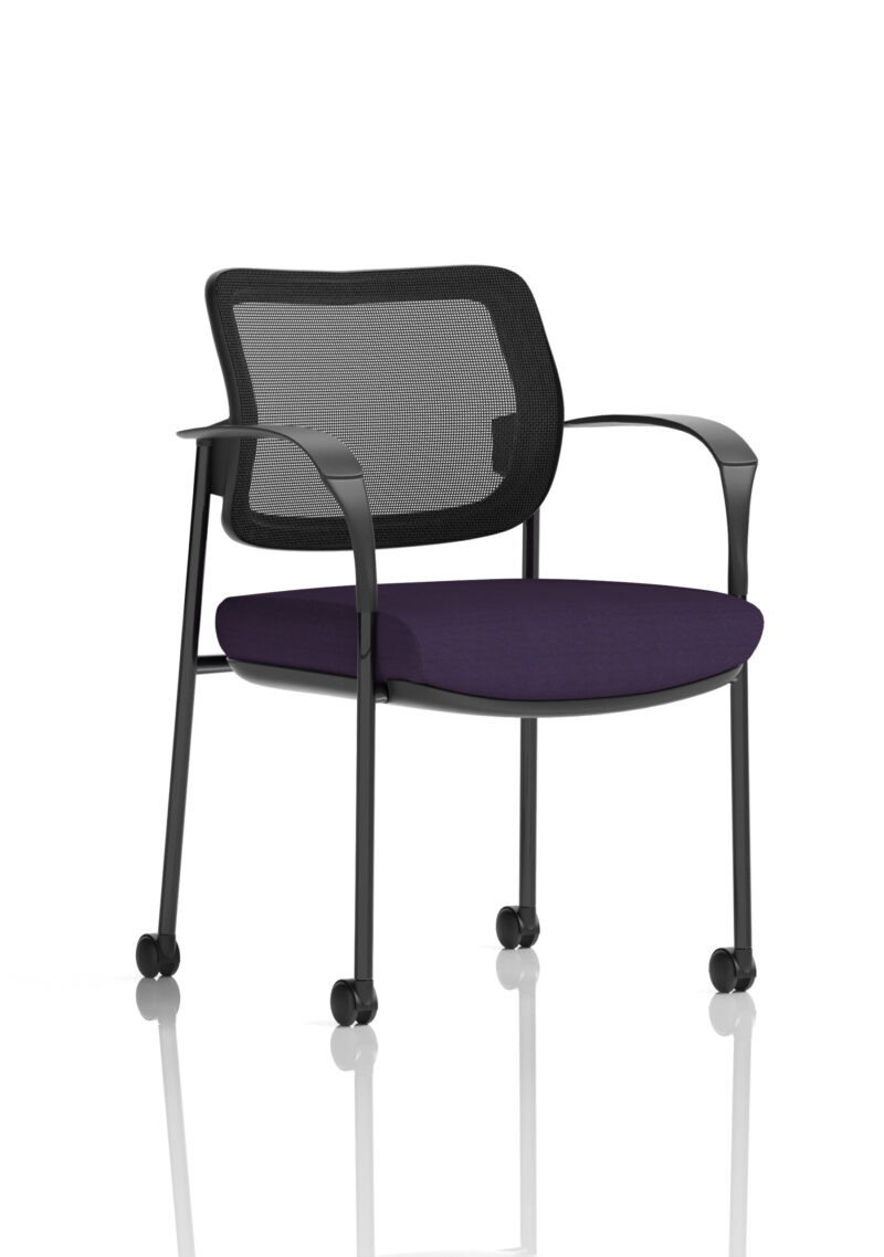 Scout Deluxe Medium Back Visitor Office Chair with Arms with Castors - Image 40