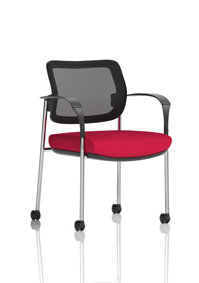 Scout Deluxe Medium Back Visitor Office Chair with Arms with Castors - Image 41