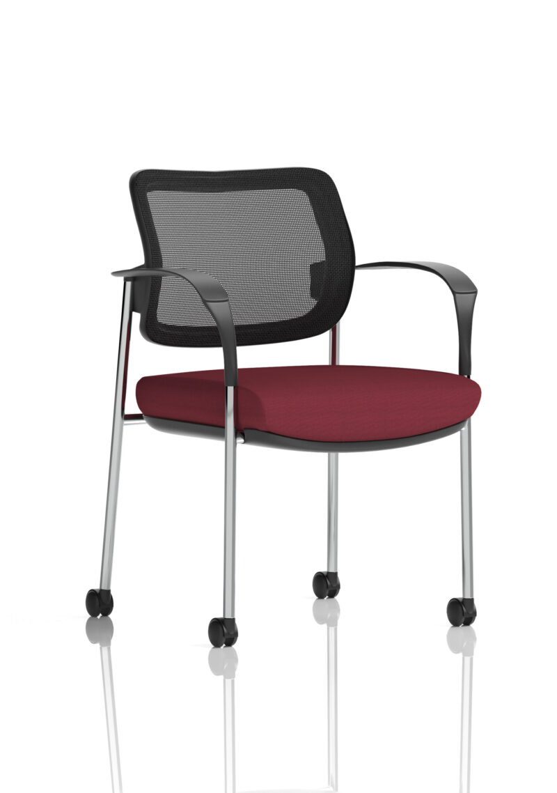 Scout Deluxe Medium Back Visitor Office Chair with Arms with Castors - Image 42