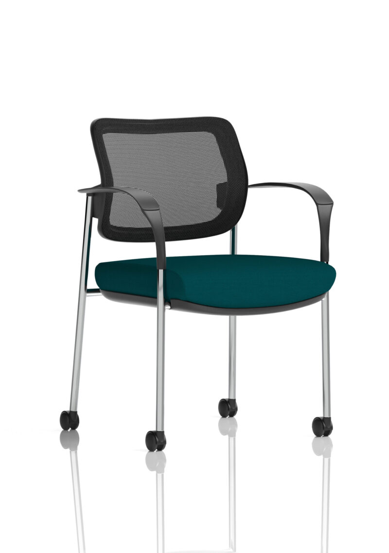 Scout Deluxe Medium Back Visitor Office Chair with Arms with Castors - Image 43