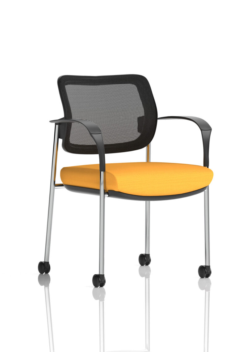 Scout Deluxe Medium Back Visitor Office Chair with Arms with Castors - Image 45