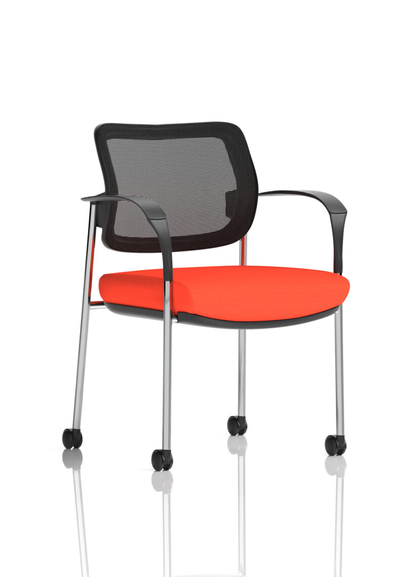 Scout Deluxe Medium Back Visitor Office Chair with Arms with Castors - Image 47