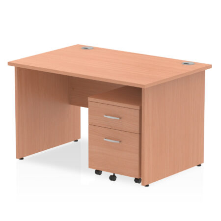 Pace Panel End Straight Desk With Mobile Pedestal