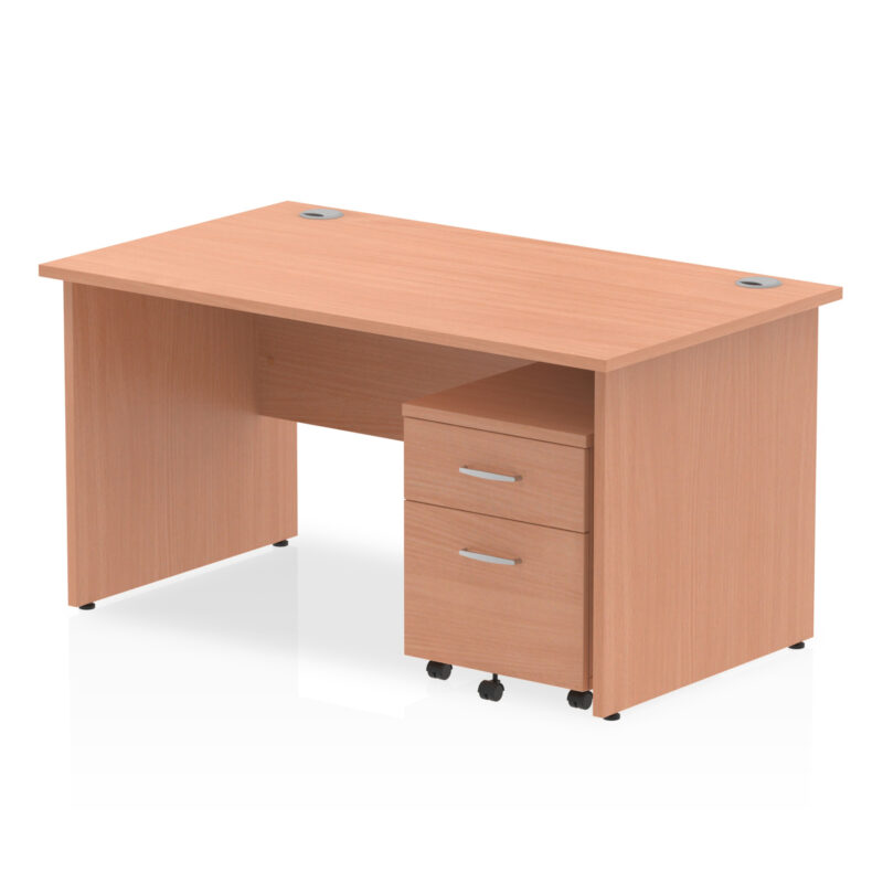 Pace Panel End Straight Desk With Mobile Pedestal - Image 13