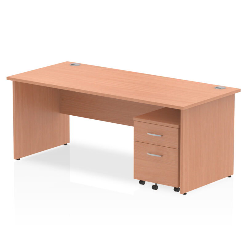 Pace Panel End Straight Desk With Mobile Pedestal - Image 37