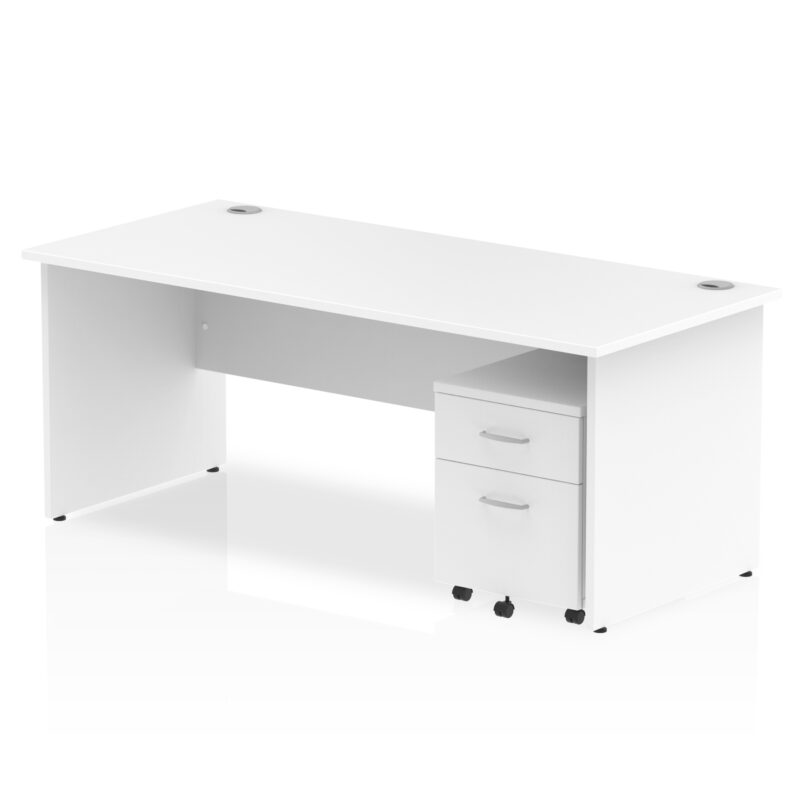 Pace Panel End Straight Desk With Mobile Pedestal - Image 47