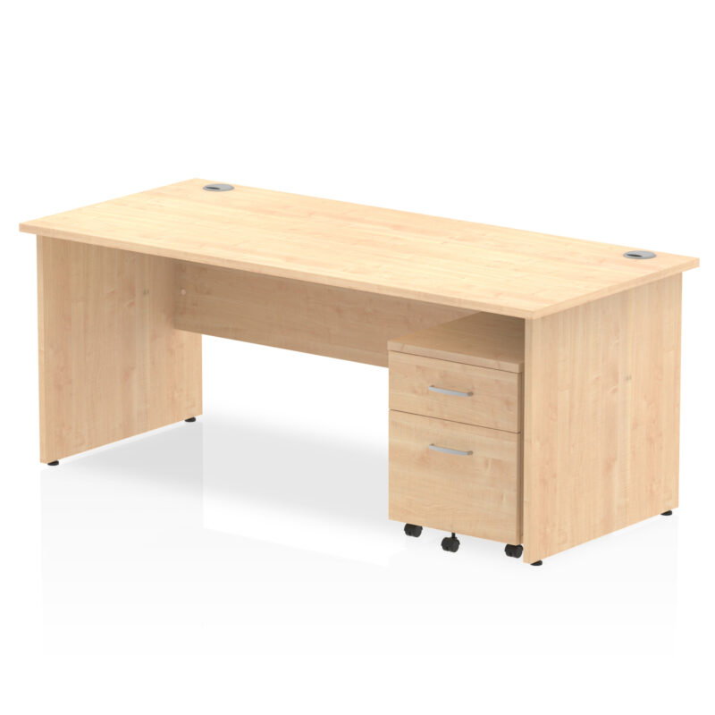 Pace Panel End Straight Desk With Mobile Pedestal - Image 41