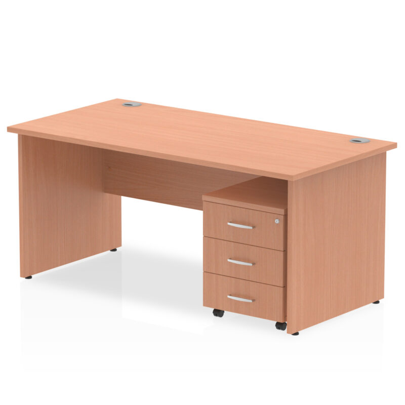 Pace Panel End Straight Desk With Mobile Pedestal - Image 14