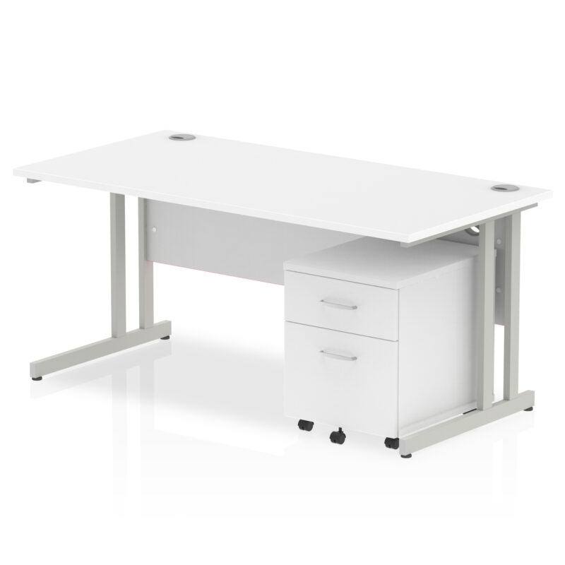 Pace 1600mm Cantilever Straight Desk With Mobile Pedestal - Image 21