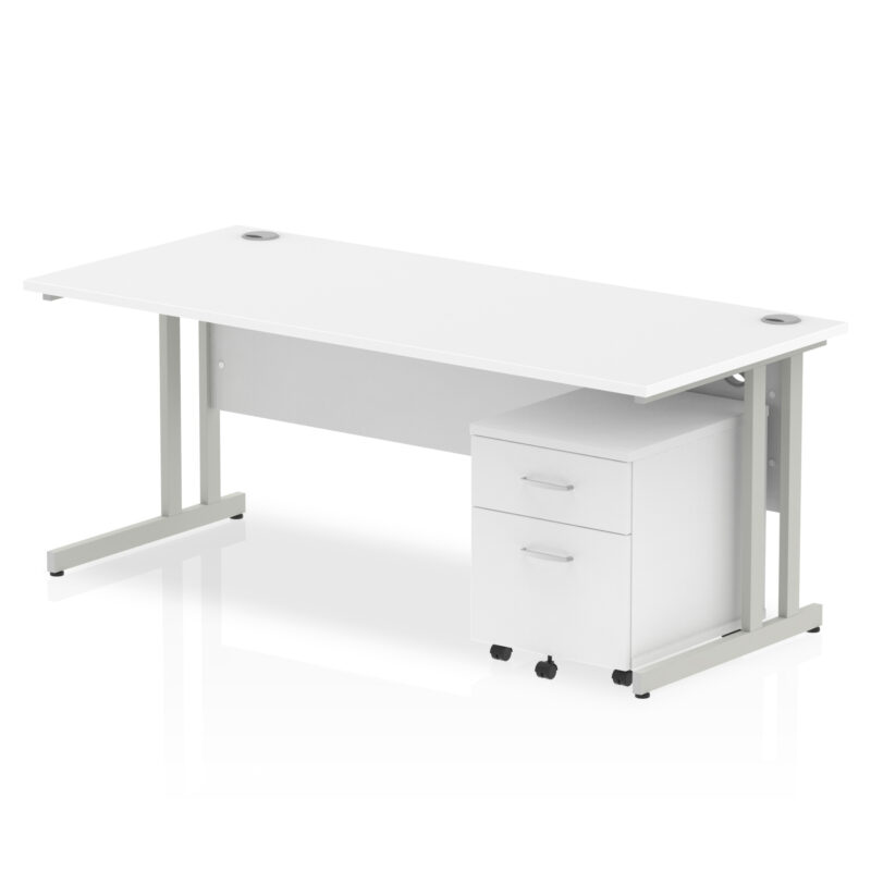 Pace 1800mm Cantilever Straight Desk With Mobile Pedestal - Image 21