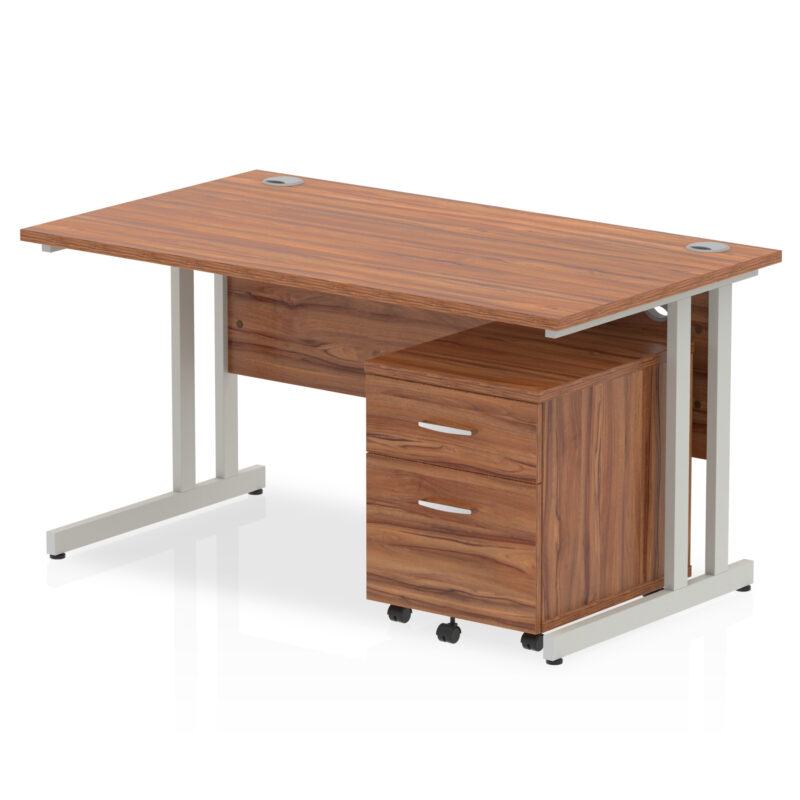 Pace 1400mm Cantilever Straight Desk With Mobile Pedestal - Image 16