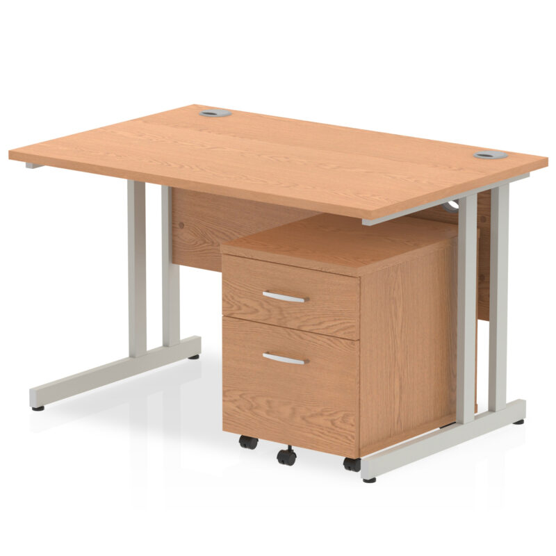 Pace 1200mm Cantilever Straight Desk With Mobile Pedestal - Image 13