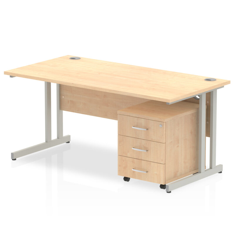 Pace 1800mm Cantilever Straight Desk With Mobile Pedestal - Image 10