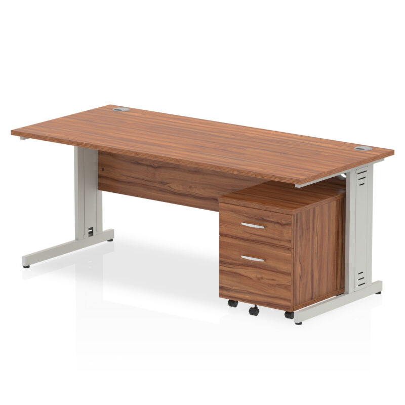Pace 1800mm Cable Managed Straight Desk With Mobile Pedestal - Image 17