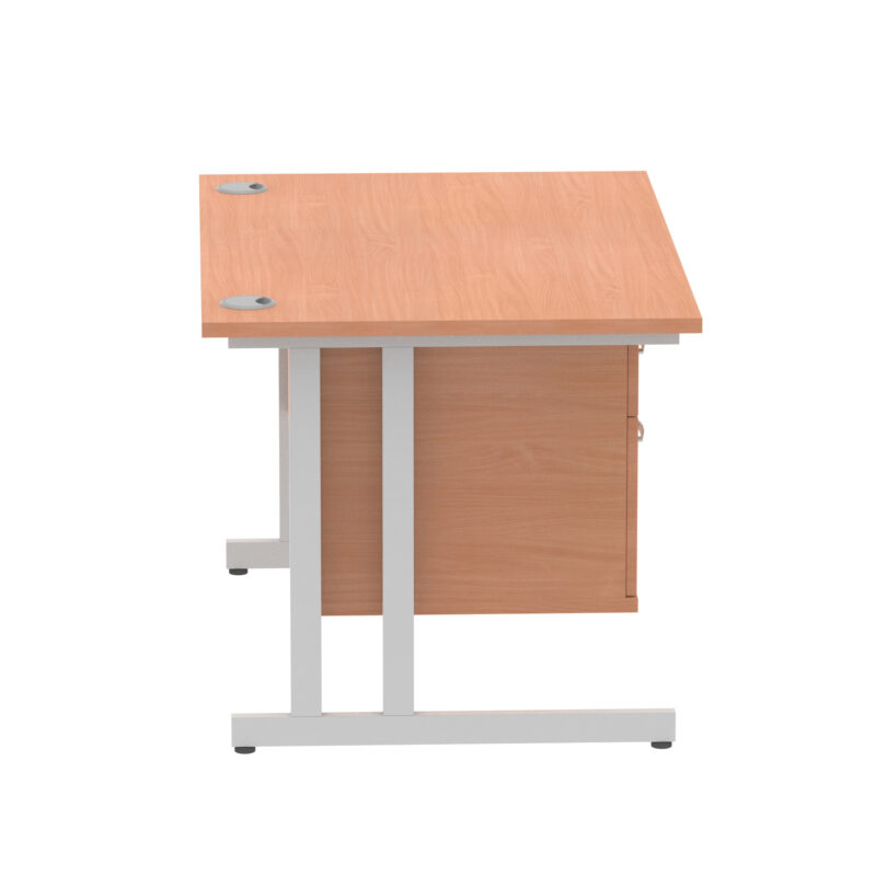 Pace 1200mm Cantilever Straight Desk With Single Fixed Pedestal - Image 63