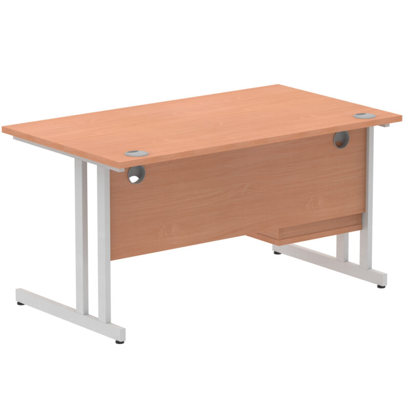 Pace 1400mm Cantilever Straight Desk With Single Fixed Pedestal - Image 66