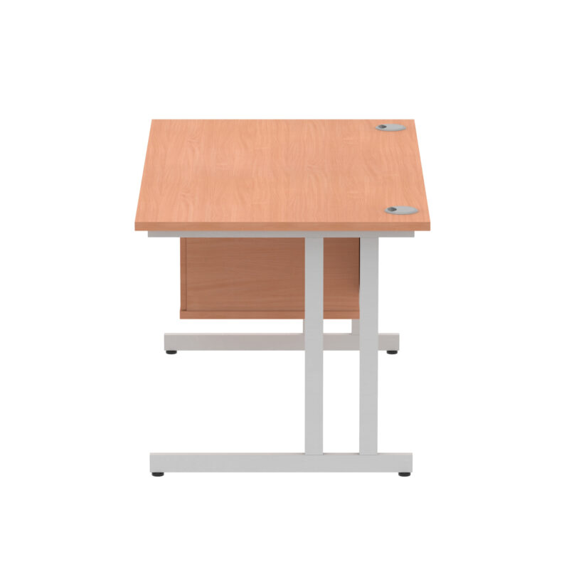 Pace 1400mm Cantilever Straight Desk With Single Fixed Pedestal - Image 67