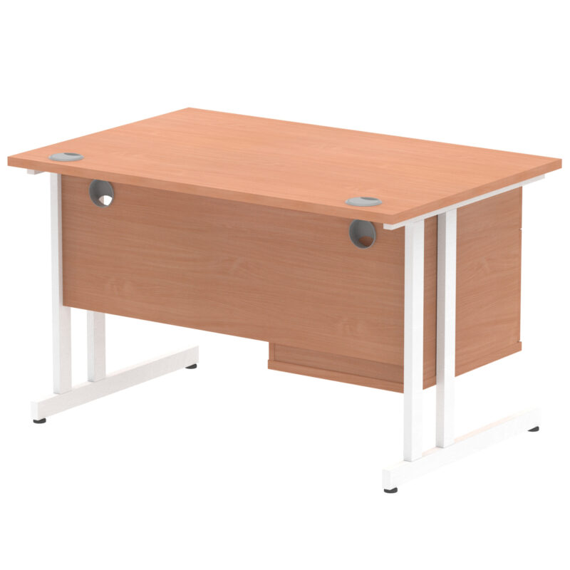 Pace 1200mm Cantilever Straight Desk With Single Fixed Pedestal - Image 5