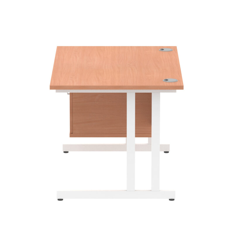 Pace 1200mm Cantilever Straight Desk With Single Fixed Pedestal - Image 8