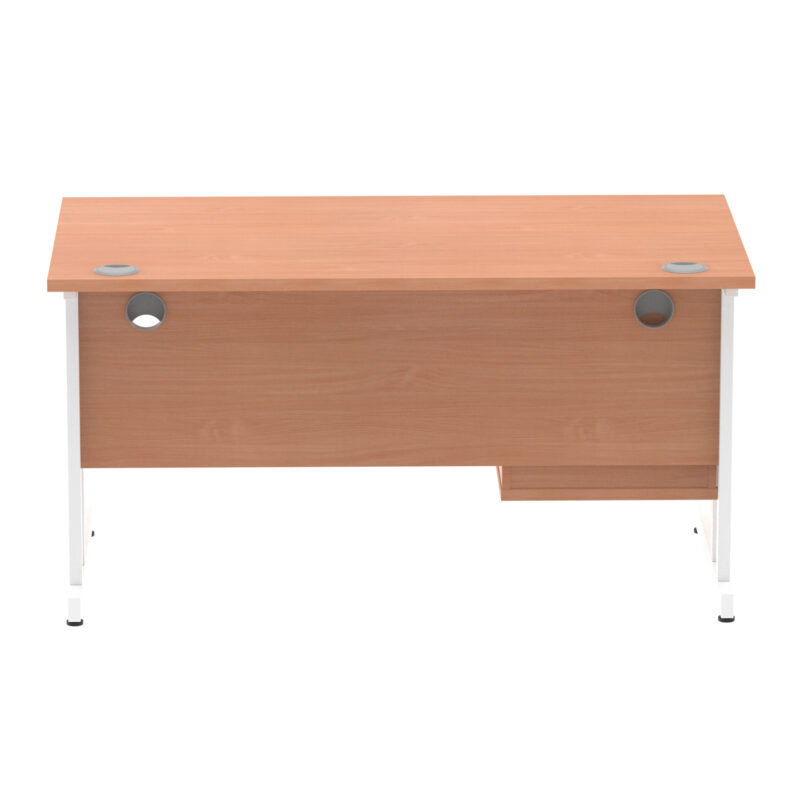 Pace 1400mm Cantilever Straight Desk With Single Fixed Pedestal - Image 6